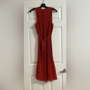 A New Day Pleated Tie Front Dress